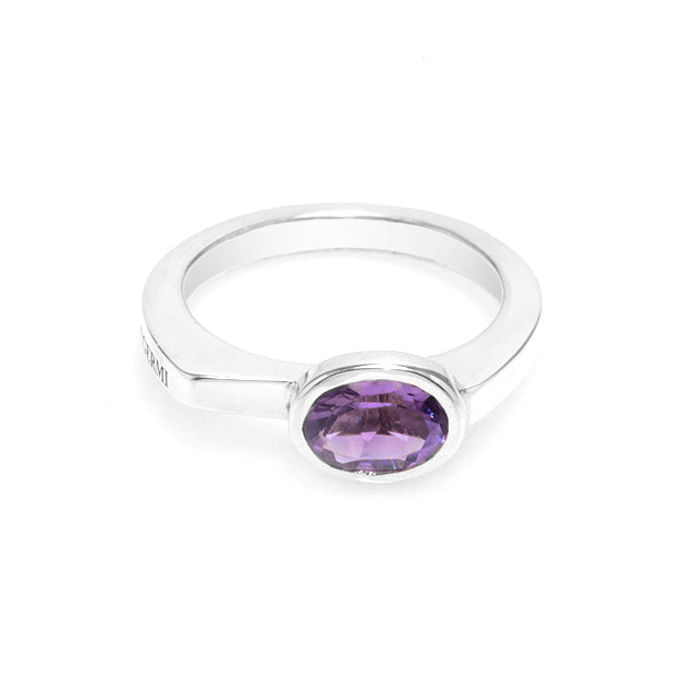 Silver and Amethyst S.Begermi Ring.