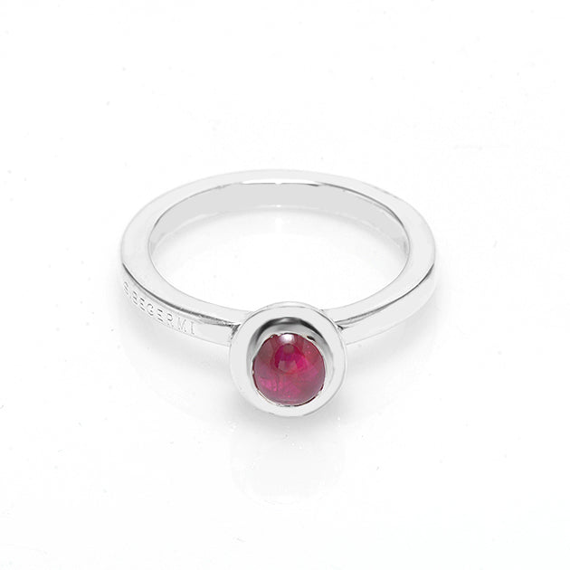 Silver and Ruby S. Begermi Ring