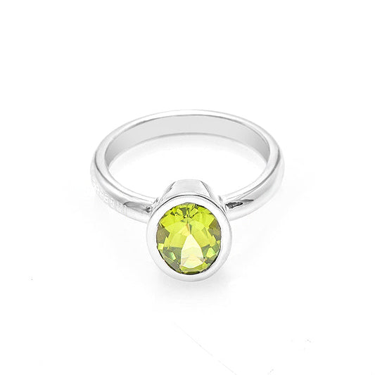 Silver and Peridot S. Begermi Ring