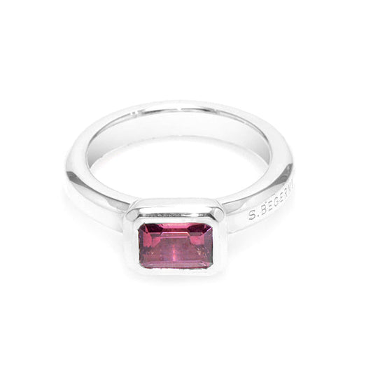 Silver and Tourmaline S. Begermi Ring.