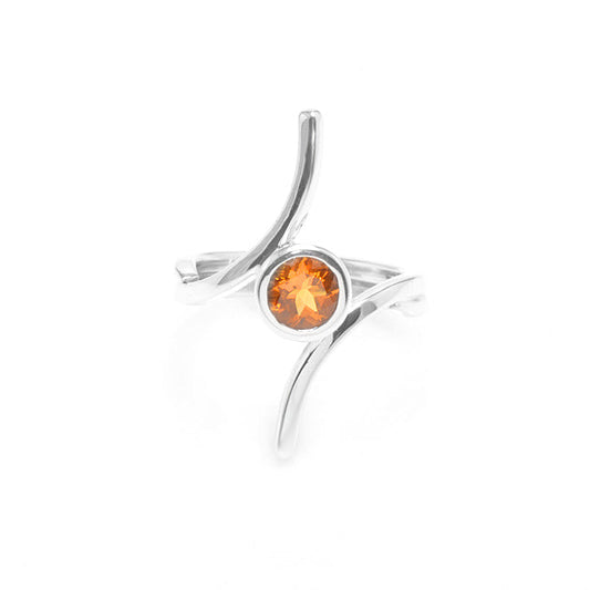 Silver and Citrine Ring