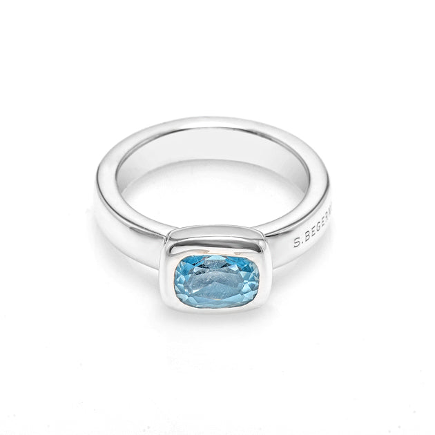 Silver and Blue Topaz S.Begermi Ring