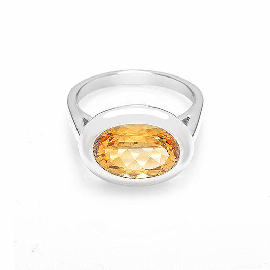 Silver and Citrine S.Begermi Ring