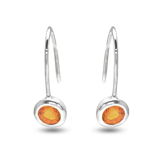 Golden Glow: 925 Sterling Silver Natural Citrine Earrings