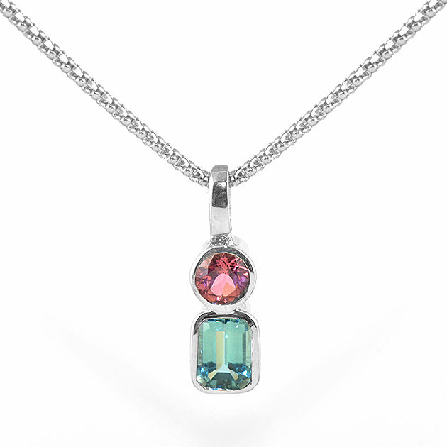 Silver and Tourmaline Pendant