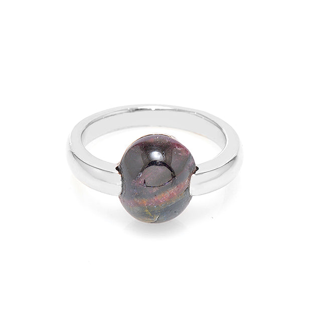 Silver and Tourmaline S. Begermi Ring