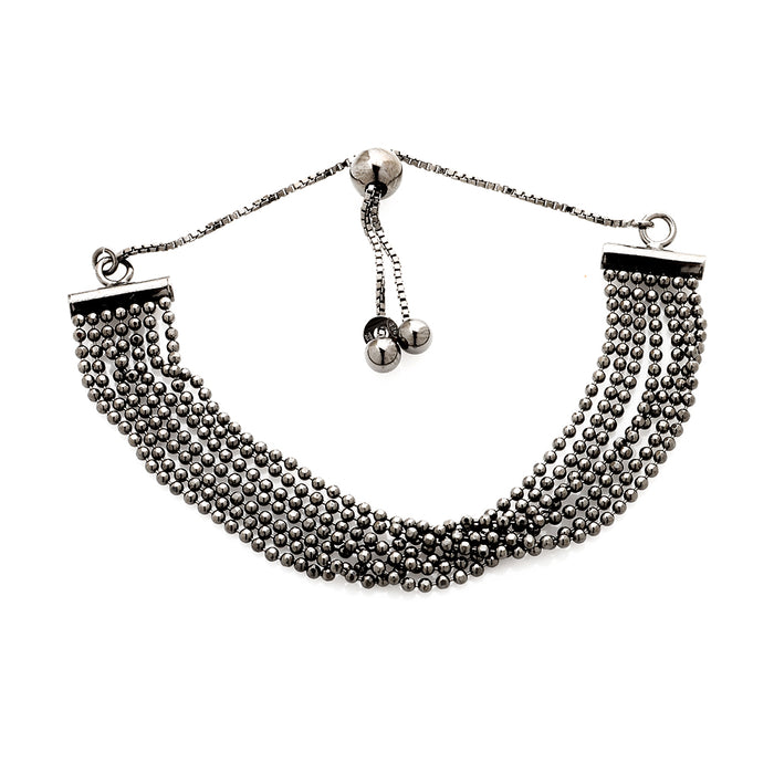 Black Silver Chain Bracelet