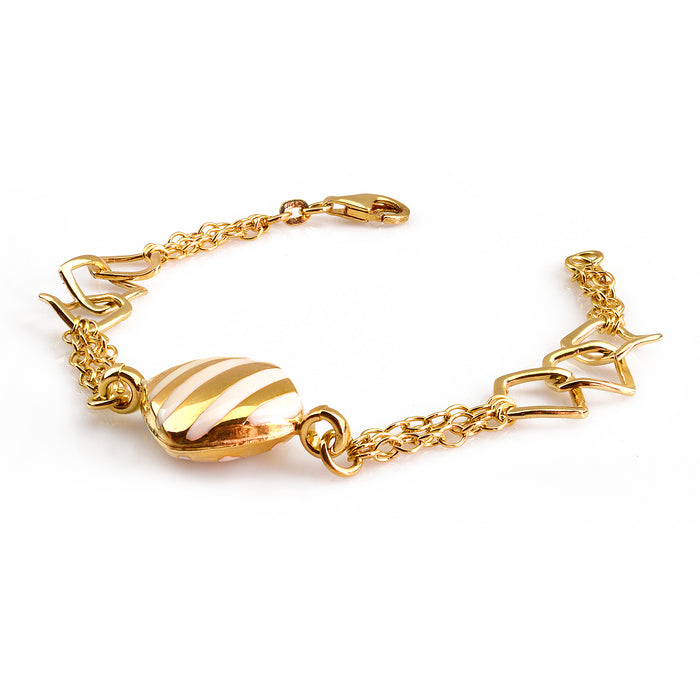 Silver Gold Plated Chain Bracelet