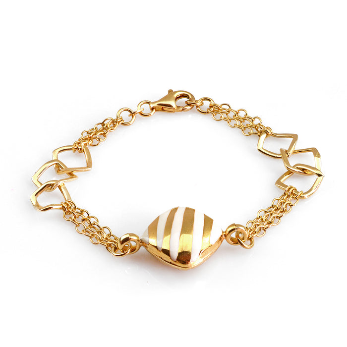 Silver Gold Plated Chain Bracelet