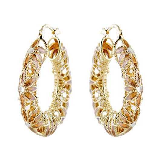 Gold Plated Circle Earrings