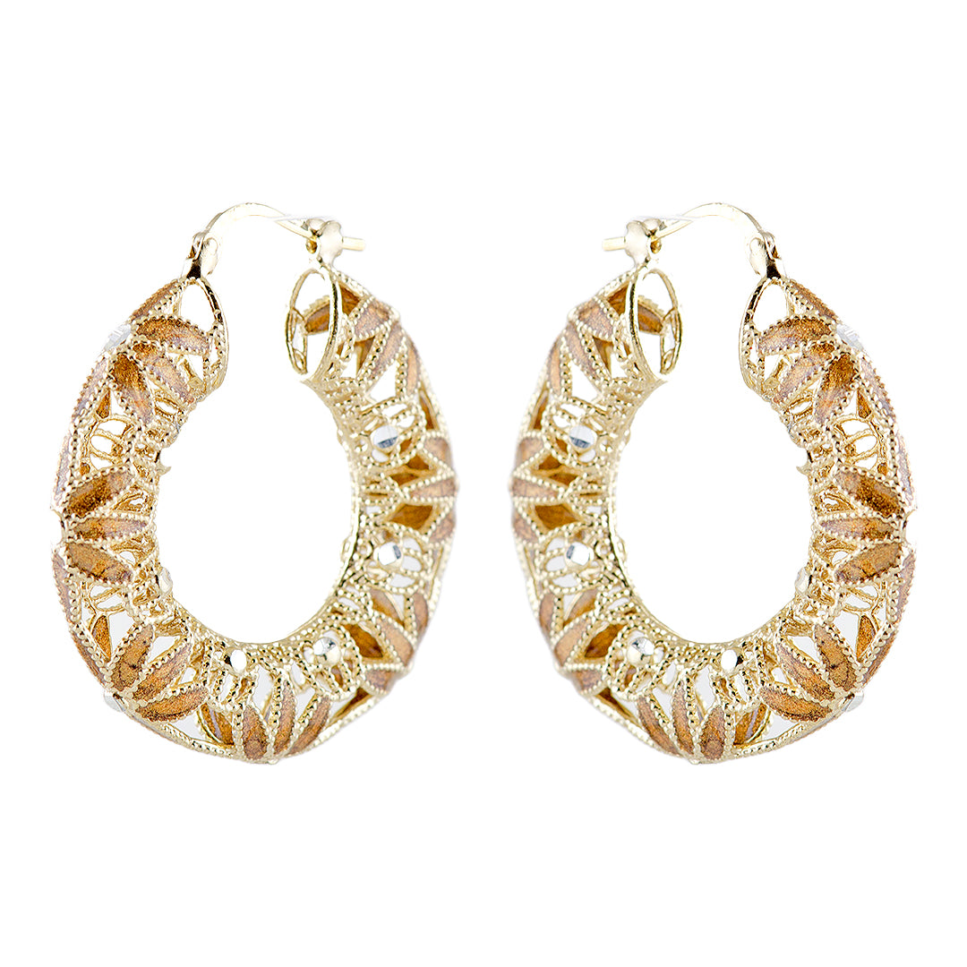 Gold Plated Circle Earrings