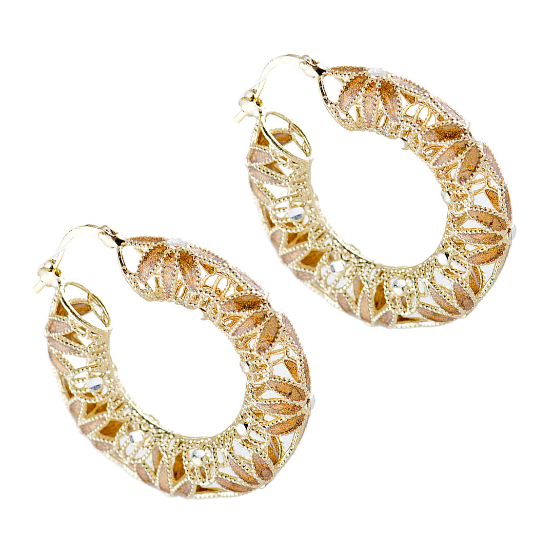 Gold Plated Circle Earrings