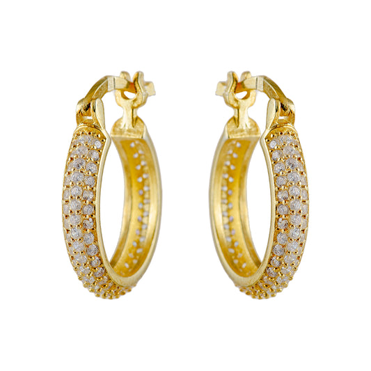 Gold Plated Earrings with Crystals