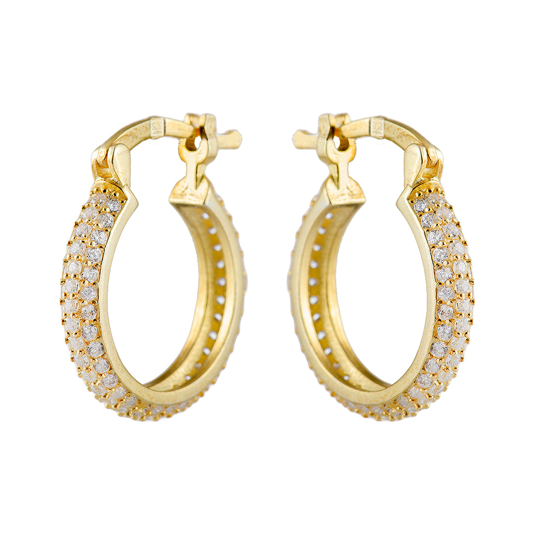 Gold Plated Earrings with Crystals