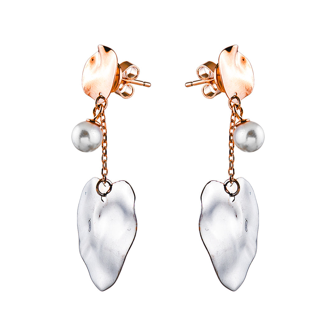 Gold Plated Earrings with Mother of Pearl