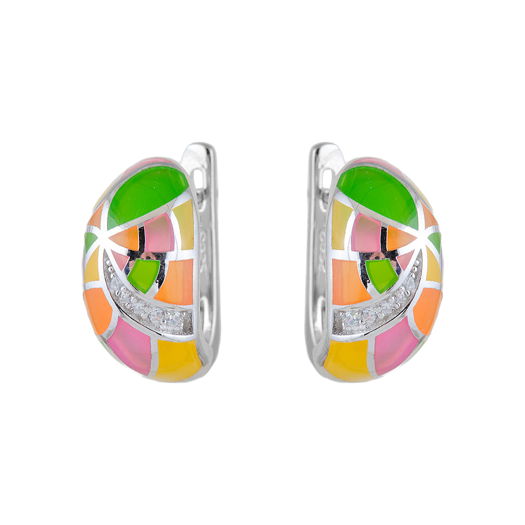 Colored Mosaic Earrings