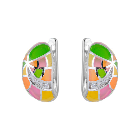 Colored Mosaic Earrings