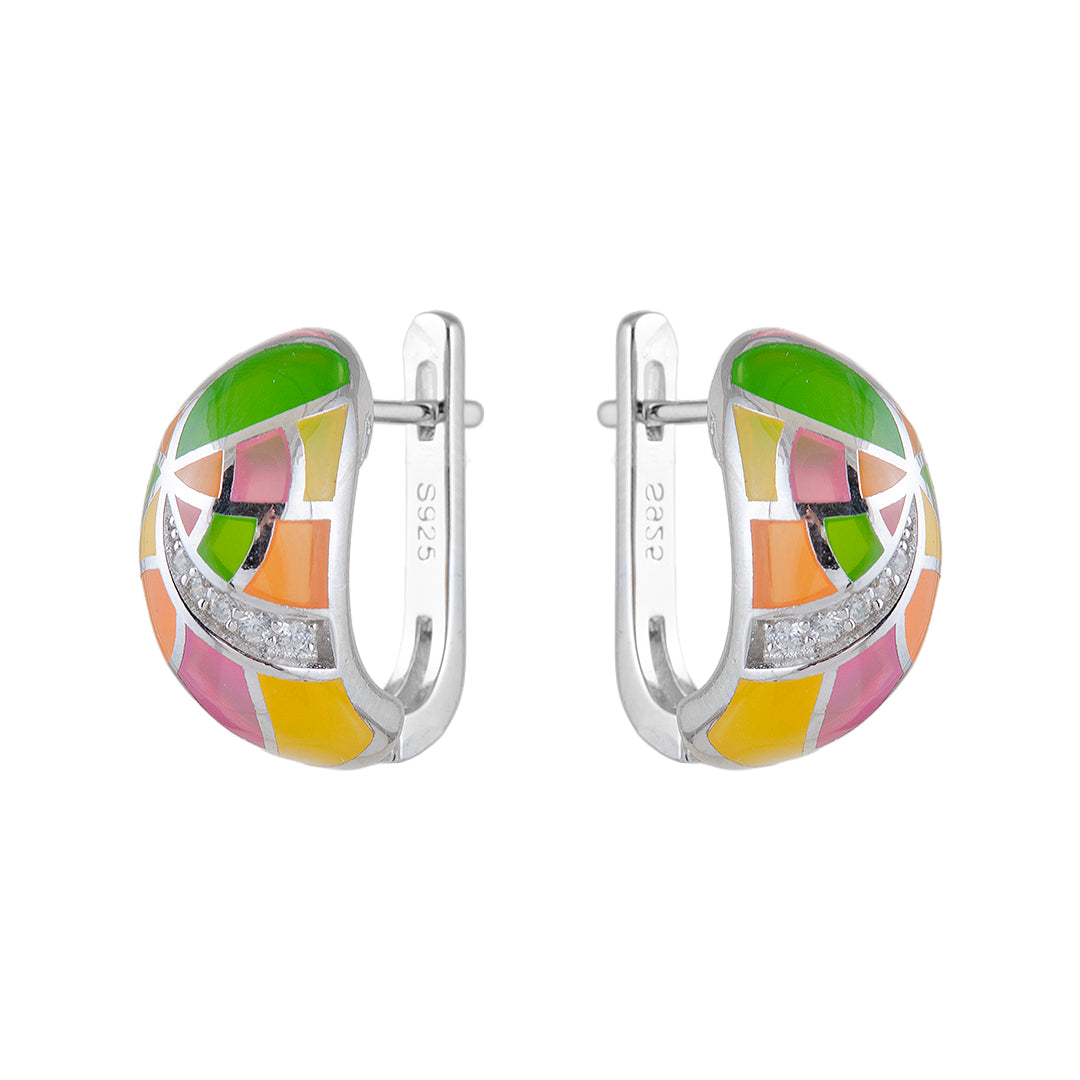 Colored Mosaic Earrings