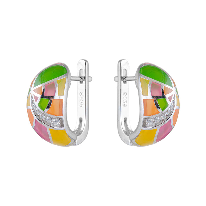 Colored Mosaic Earrings