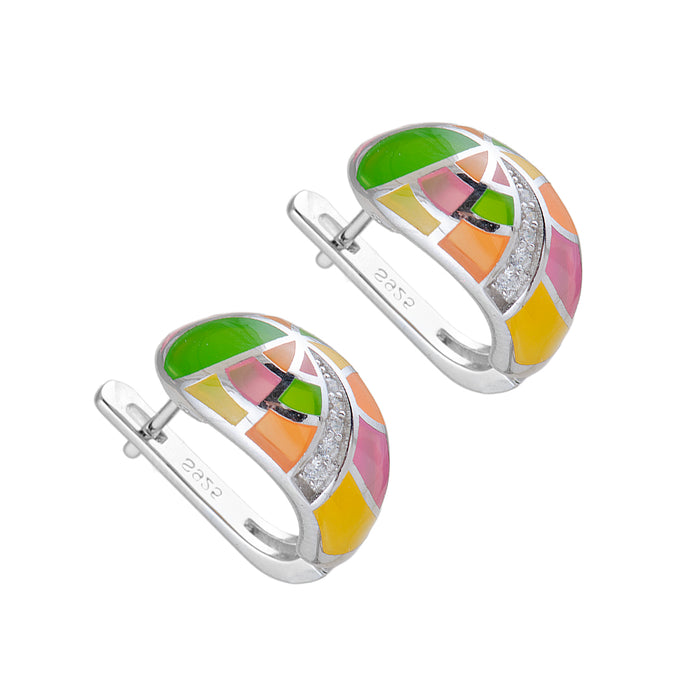 Colored Mosaic Earrings