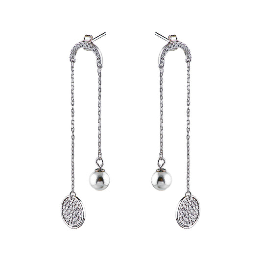 Silver Earrings with Pearls