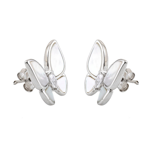 Silver Butterfly Earrings