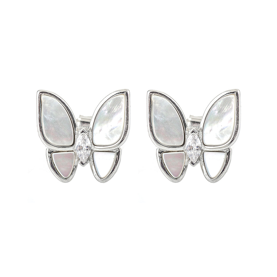 Silver Butterfly Earrings