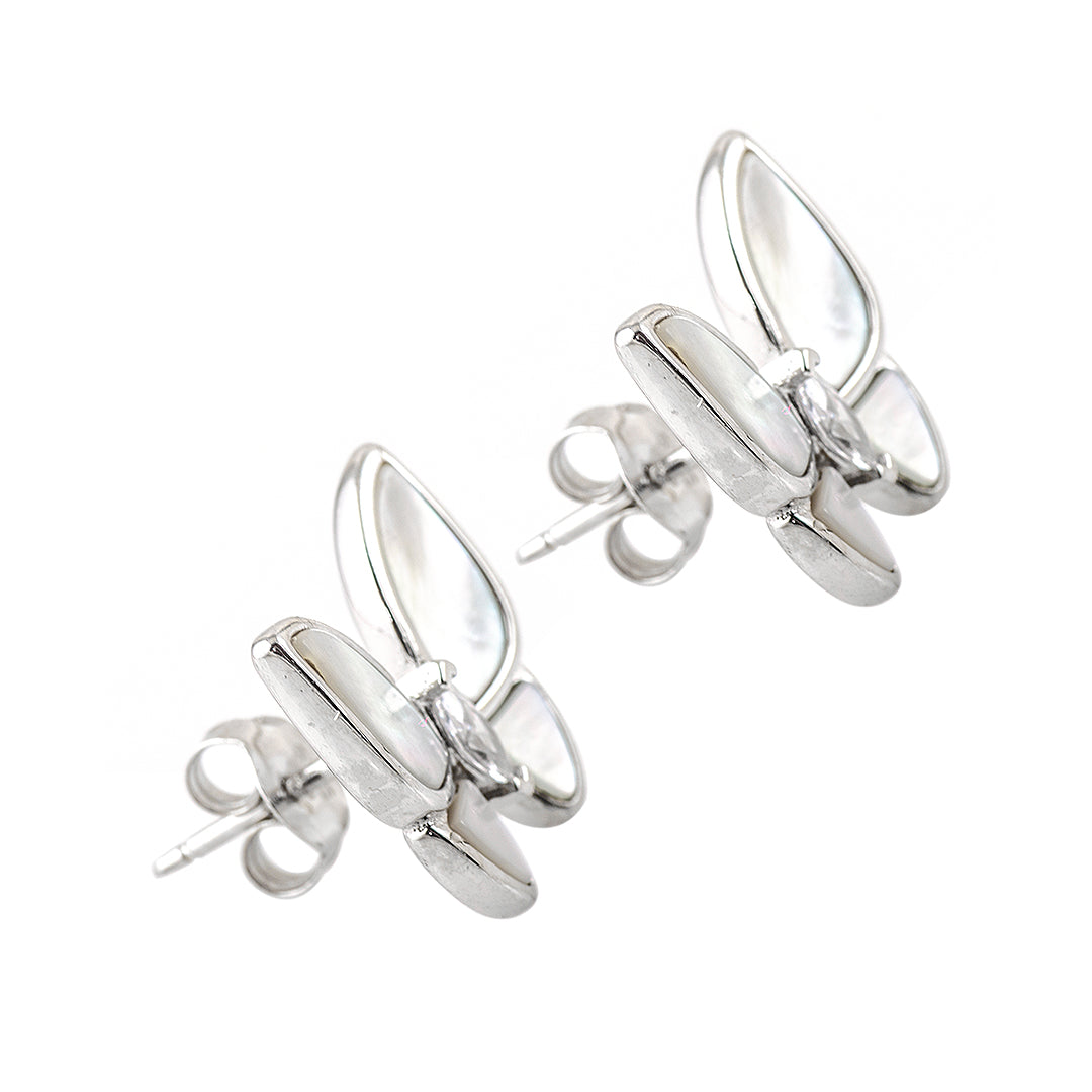 Silver Butterfly Earrings