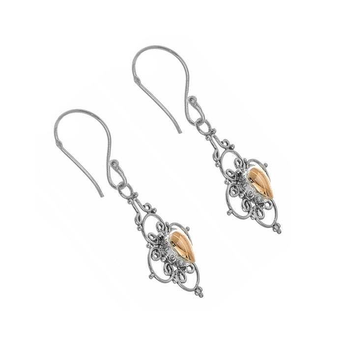 Silver Earrings with Man Made Stones