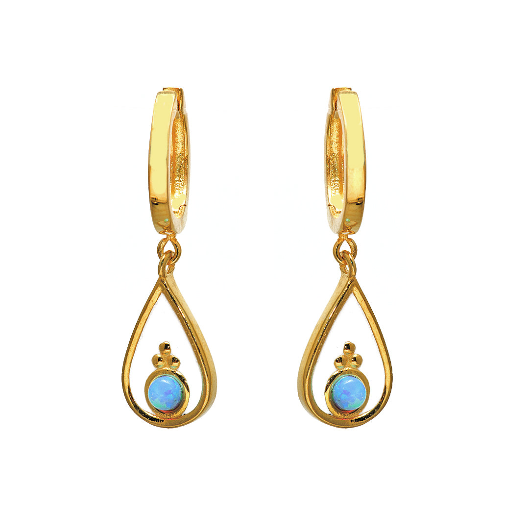 Gold Plated Water Droplet Earrings