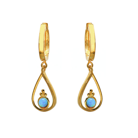 Gold Plated Water Droplet Earrings