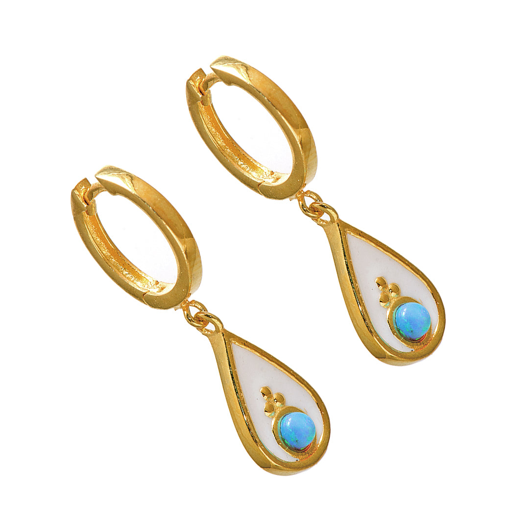 Gold Plated Water Droplet Earrings