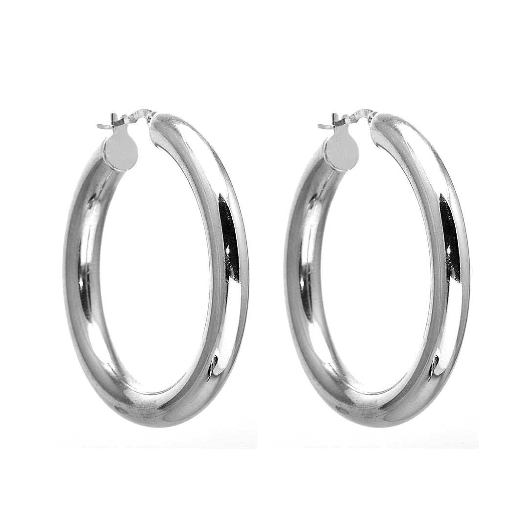 Silver Hoops