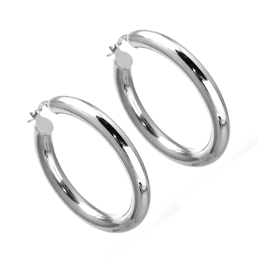 Silver Hoops