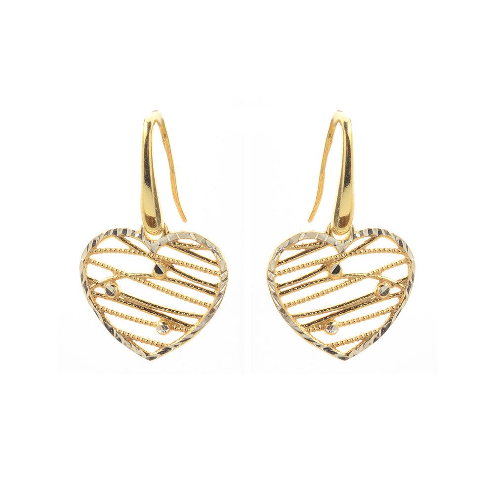 Gold Plated Heart Earrings