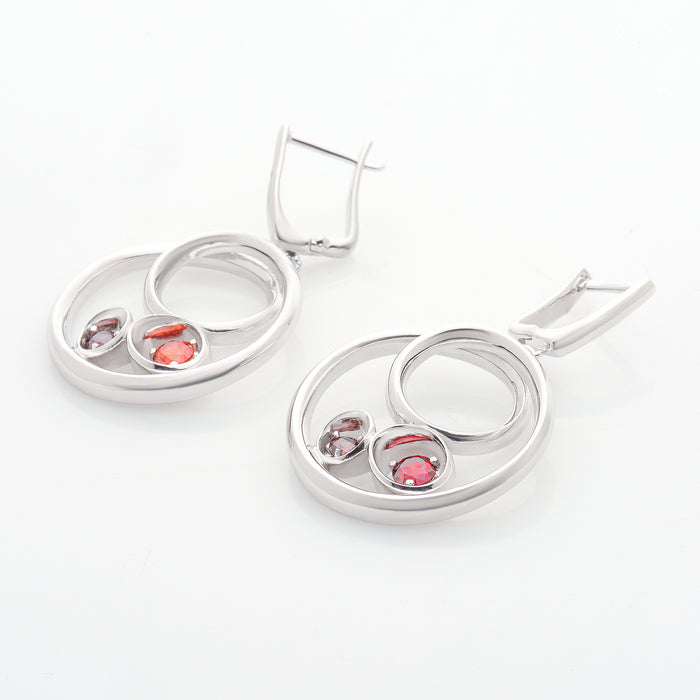 Silver Roberto Bravo Earrings with Swarovski Crystal