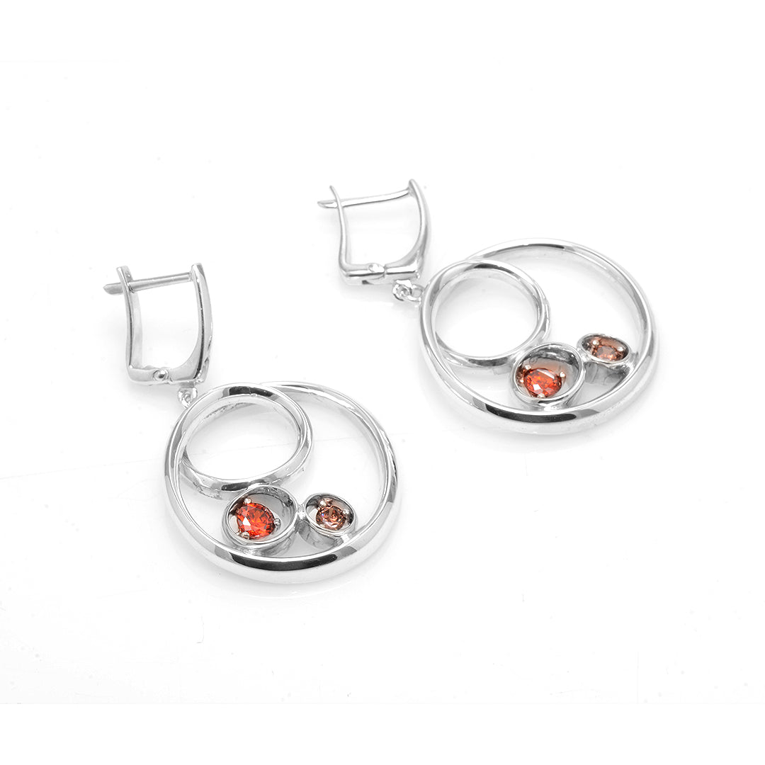 Silver Roberto Bravo Earrings with Swarovski Crystal