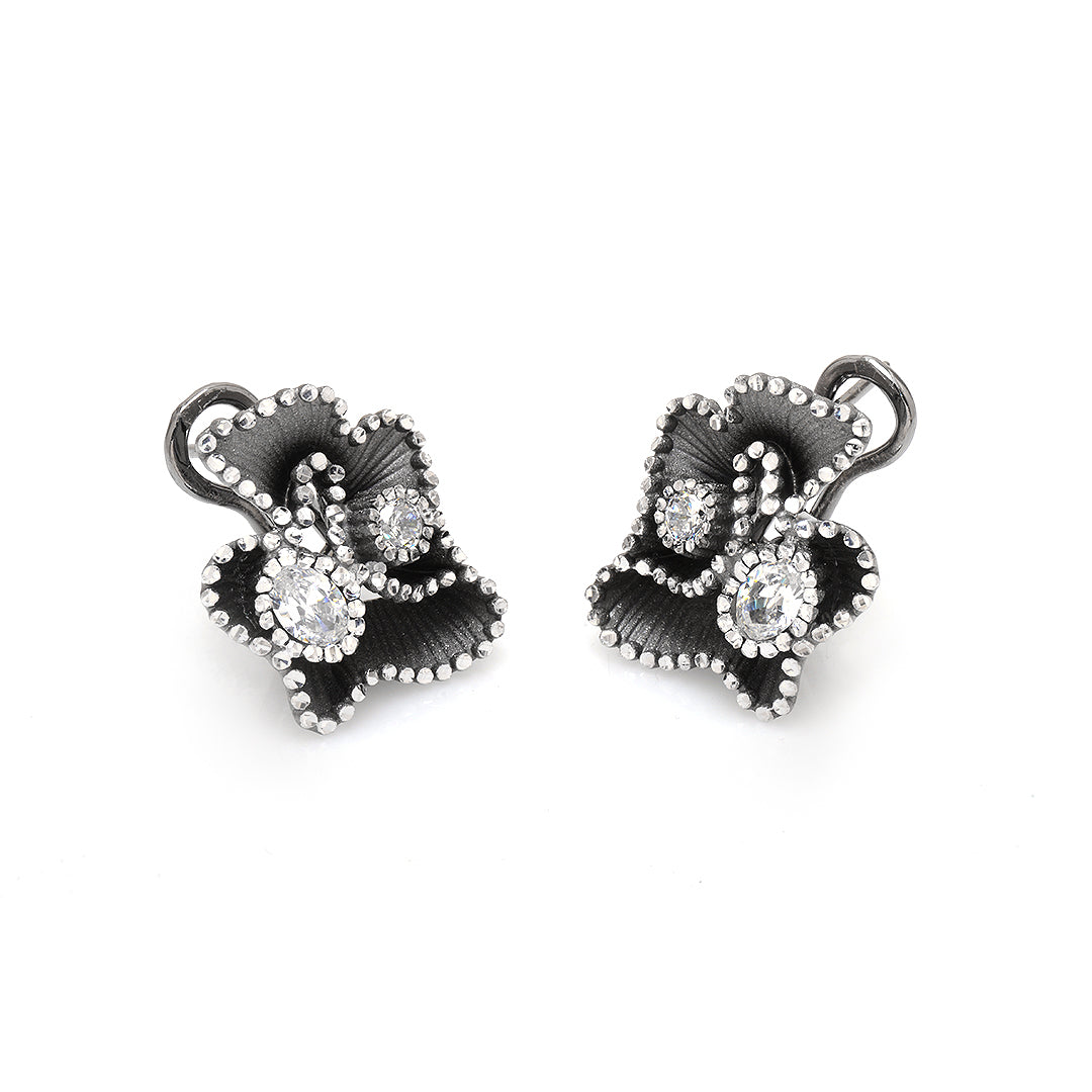 Roberto Bravo Silver Flower with Swarovski Crystals