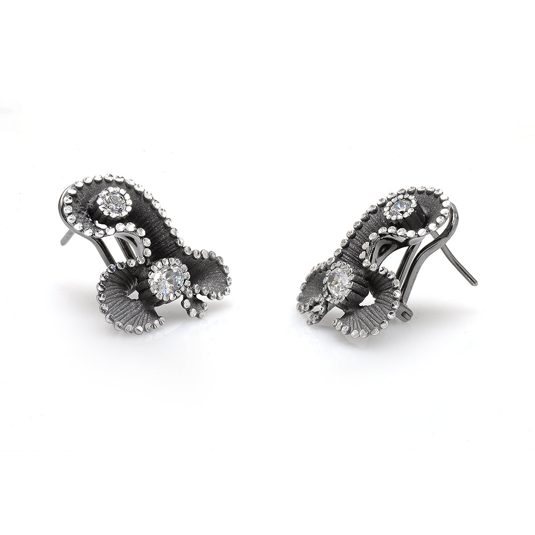 Roberto Bravo Crystal Flower Earrings