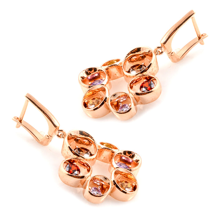 Roberto Bravo Rose Gold Plated Swarovski Earrings