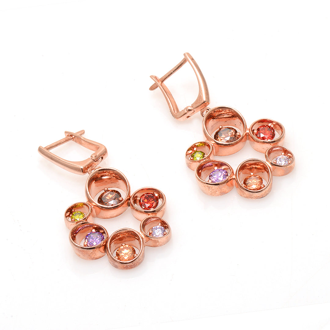 Roberto Bravo Rose Gold Plated Swarovski Earrings