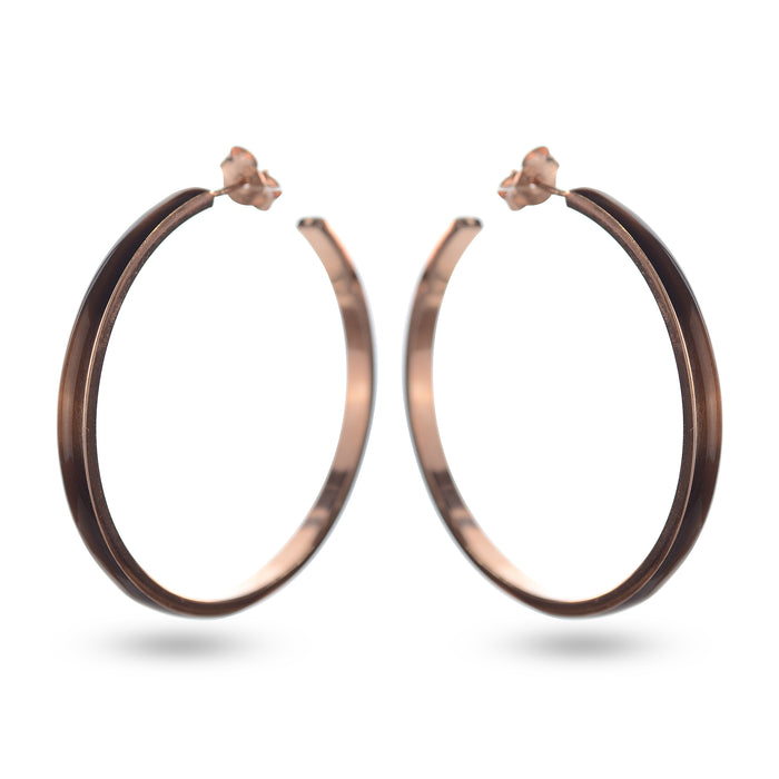 Rose Gold Plated Silver Hoops