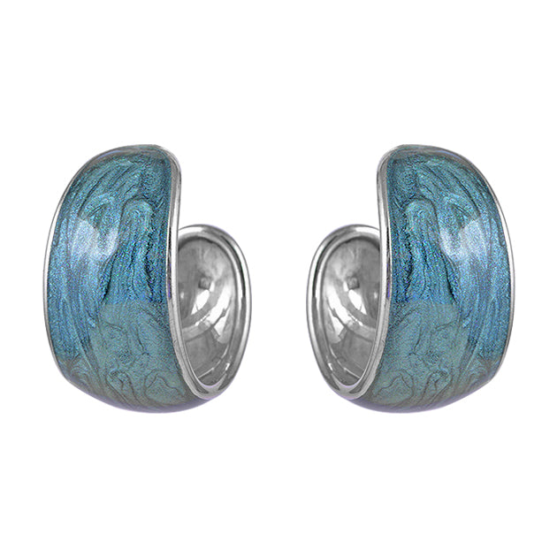 Grey Enamel Earrings