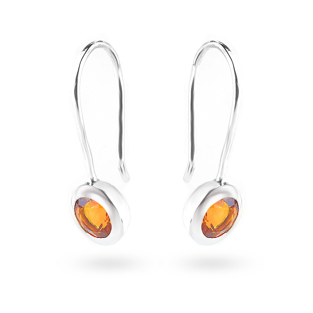 Silver and Citrine Earrings by S.Begermi