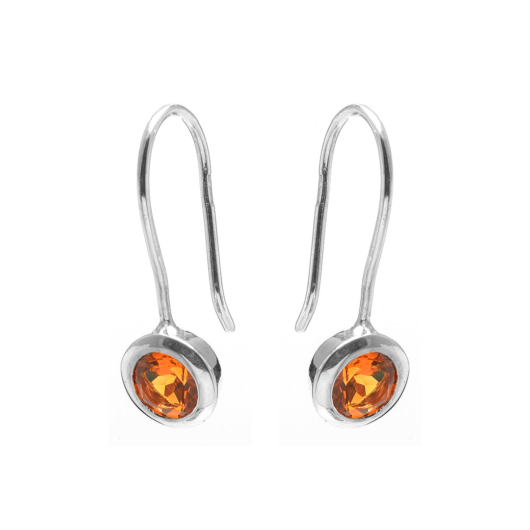 Silver and Citrine Earrings by S.Begermi