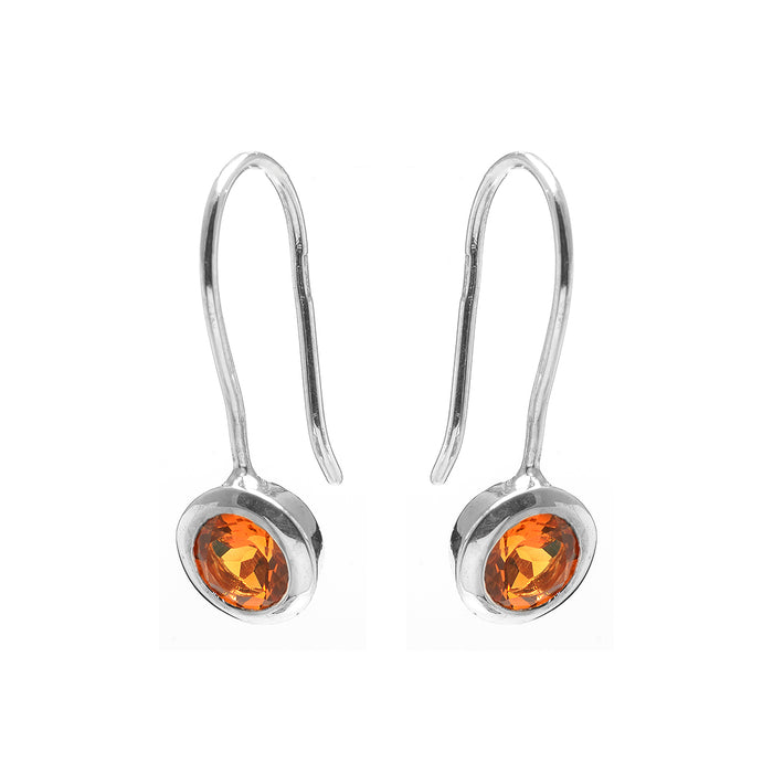 Silver and Citrine Earrings by S.Begermi