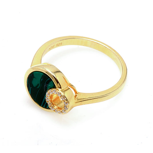 Synthetic Malachite Ring by Roberto Bravo