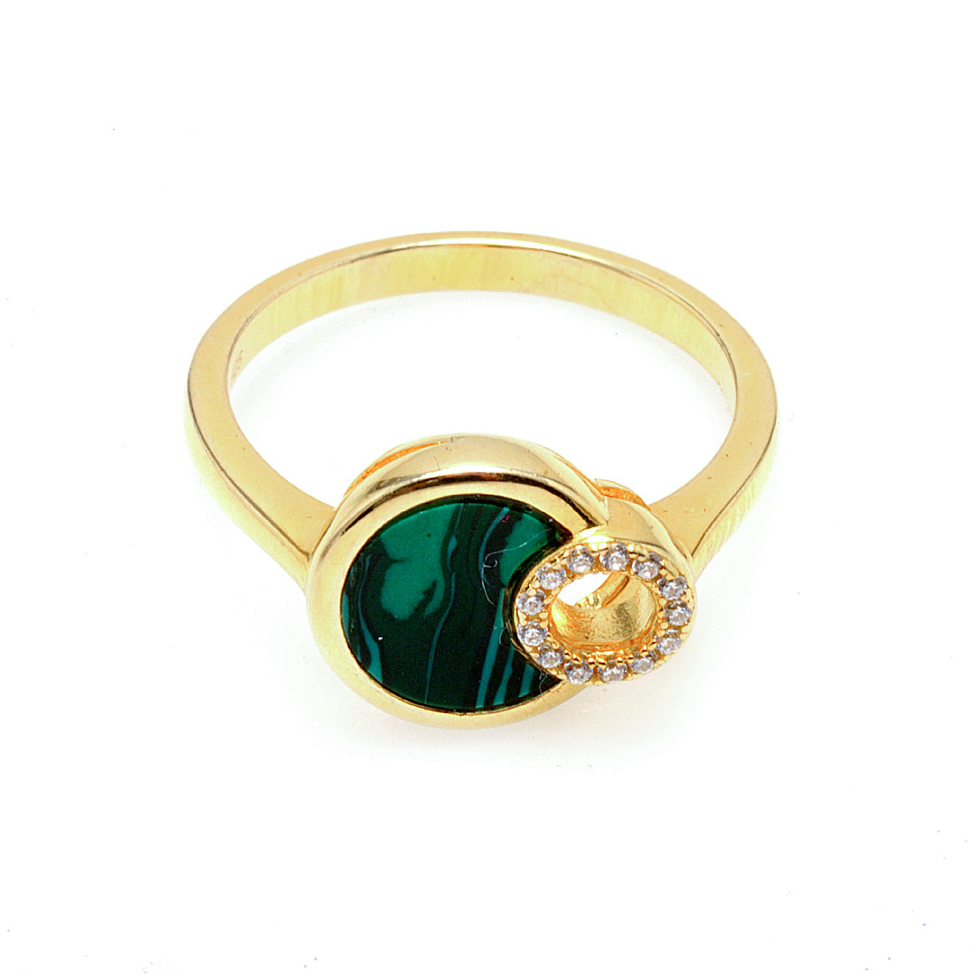 Synthetic Malachite Ring by Roberto Bravo