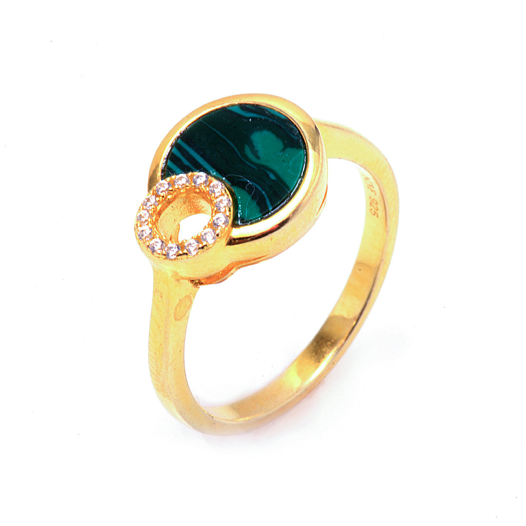 Synthetic Malachite Ring by Roberto Bravo