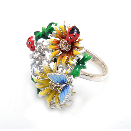 Ladybird in Nature Ring by Roberto Bravo